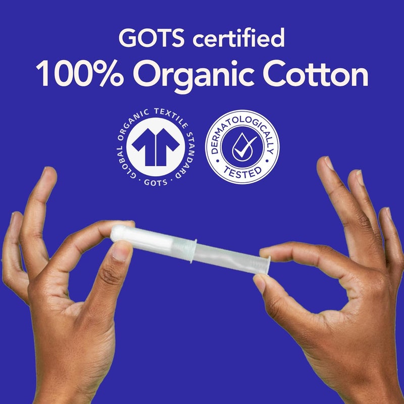 Marlow 100% Organic Cotton Easy Glide Tampons with Compact Plant Based BPA Free Applicator, Chlorine Free, Toxin Free, Hypoallergenic, Dermatologically Tested, Fragrance Free, Super, 18 Count - Image 2